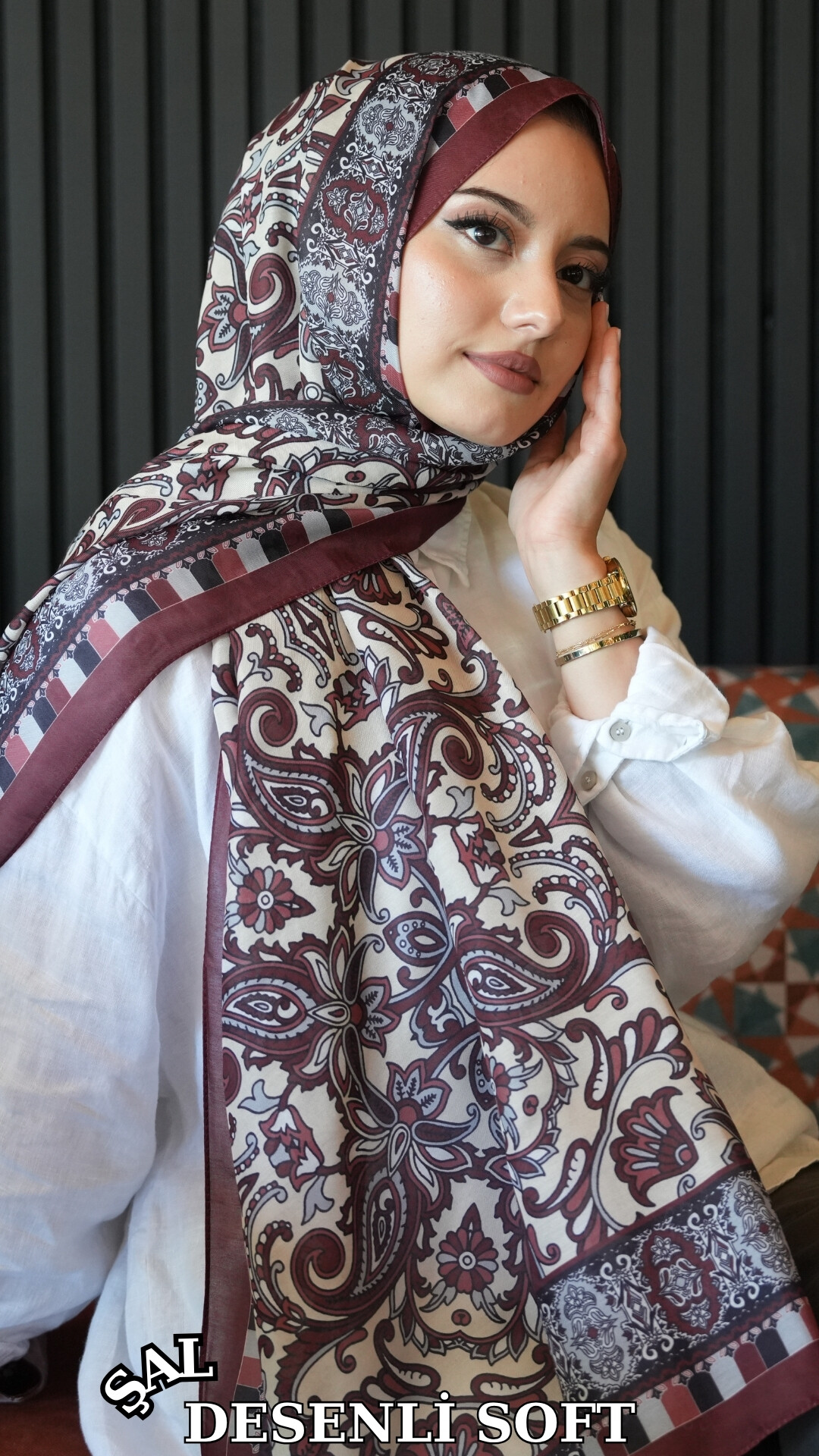 Desenli Soft Şal