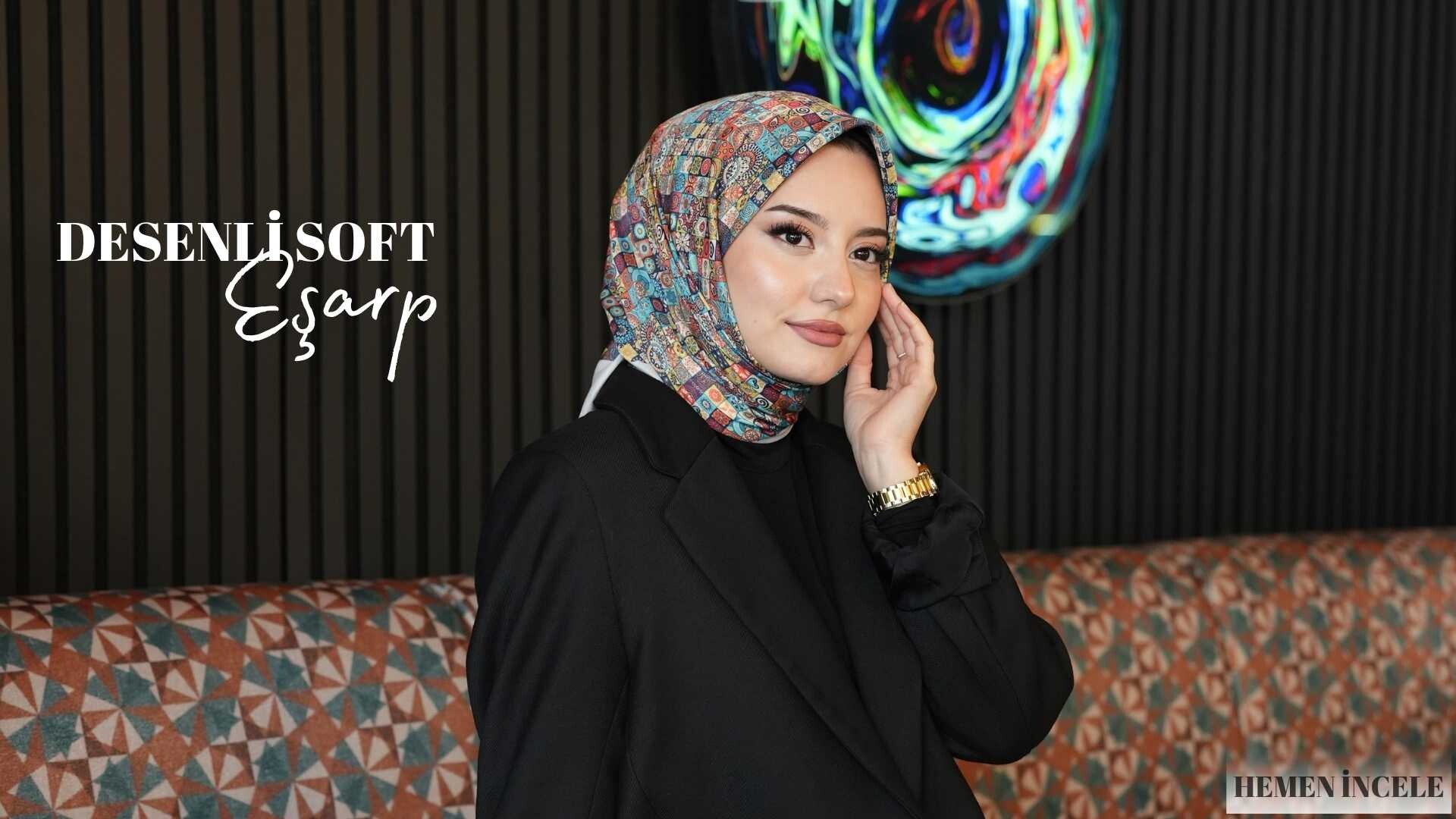 Desenli Soft Eşarp