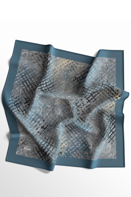 Rüya Desen Gri Soft Pamuk Eşarp - 2