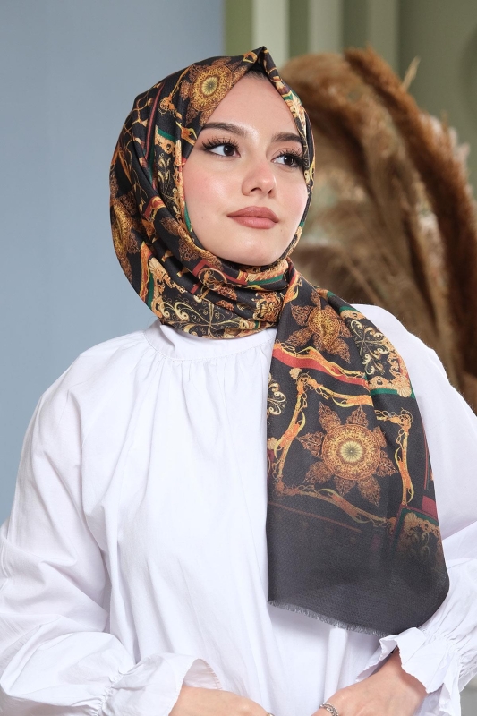 Desenli Pamuk Şal Çok Renkli7 - 1