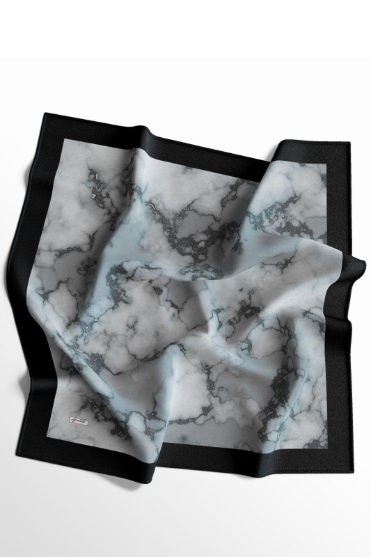 Mermer Desen Füme Soft Pamuk Eşarp - 2