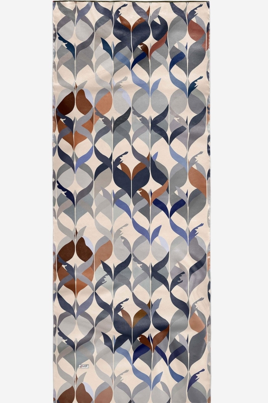 Soyut Desen Bej Soft Pamuk Şal - 6