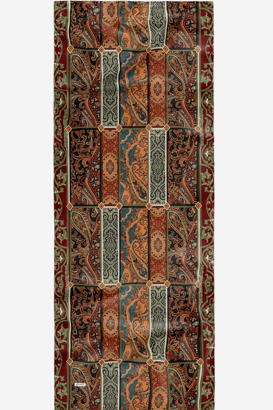 Paisley Desen Kahverengi Soft Pamuk Şal - 5