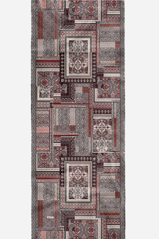 Paisley Desen Kırmızı Soft Pamuk Şal - 2