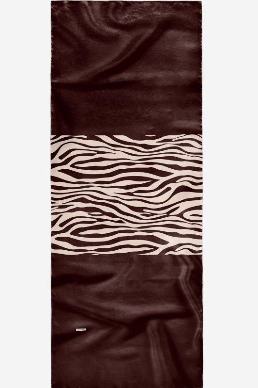 Çizgili Desen Siyah - Beyaz Soft Pamuk Şal - 2