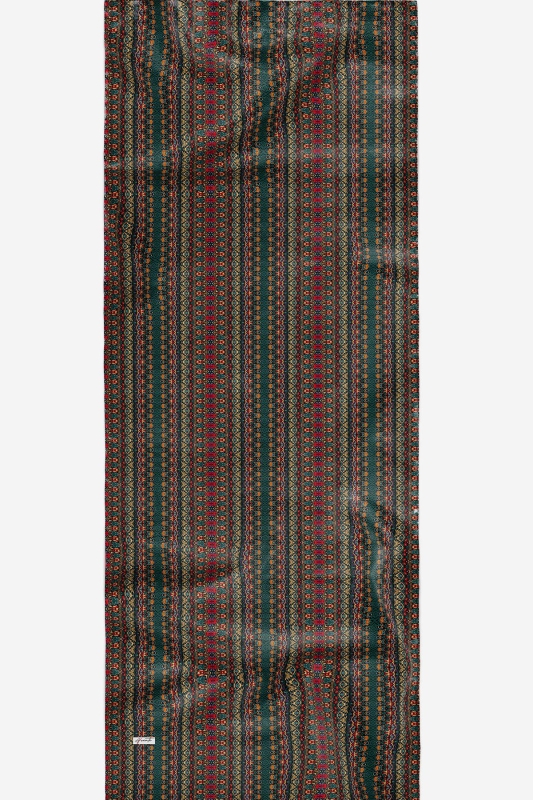 Etnik Desen Koyu Yeşil Soft Pamuk Şal - 2