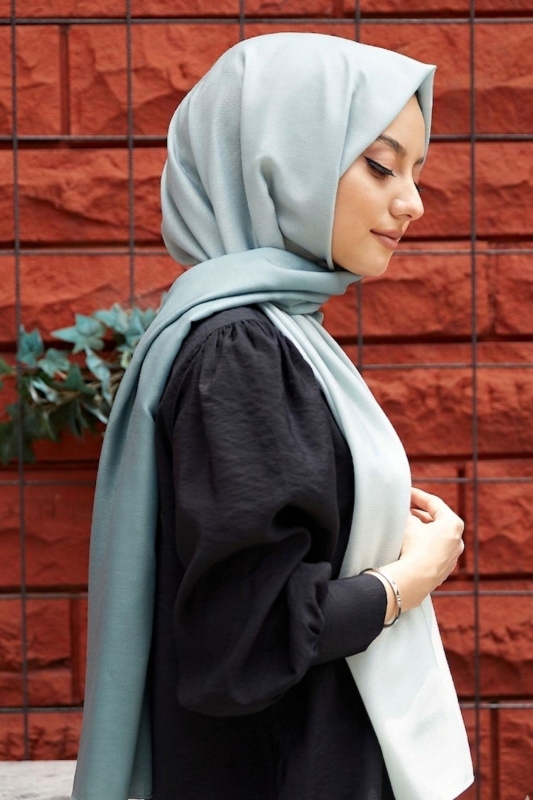 Degrade Desen Çağla-Taş Soft Pamuk Şal - 2