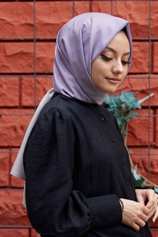 Degrade Desen Mor-Taş Soft Pamuk Şal - Afvente