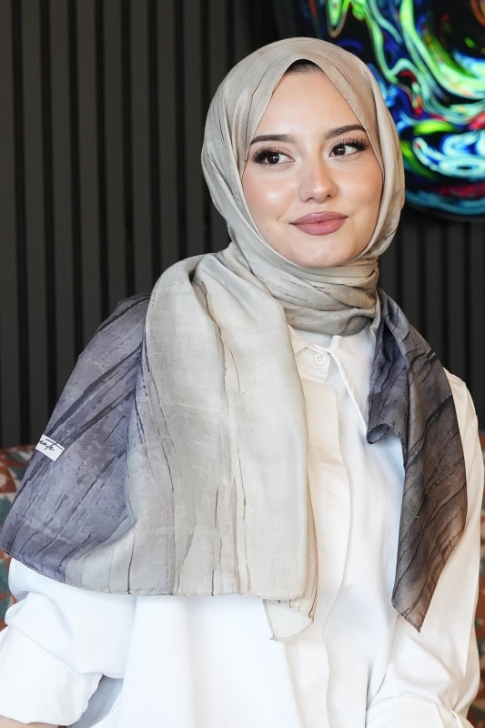 Degrade Füme Soft Pamuk Şal - 3