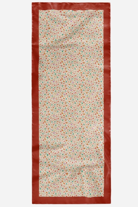 Mini Bahar Desen Nar Çiçeği Soft Pamuk Şal - 6