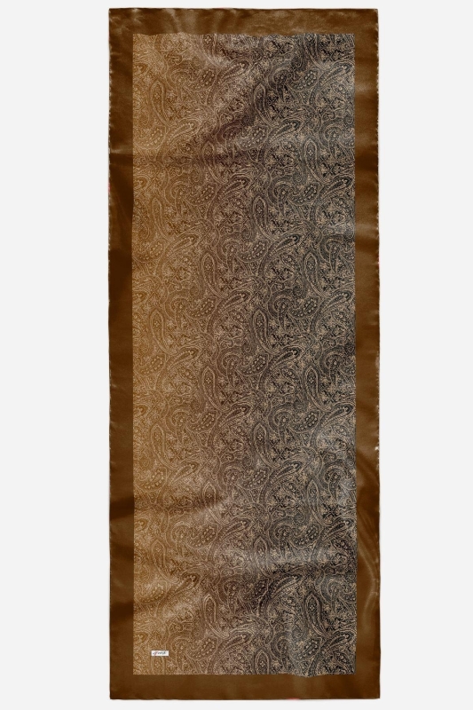 Paisley Desen Bronz Kahve Soft Pamuk Şal - 2