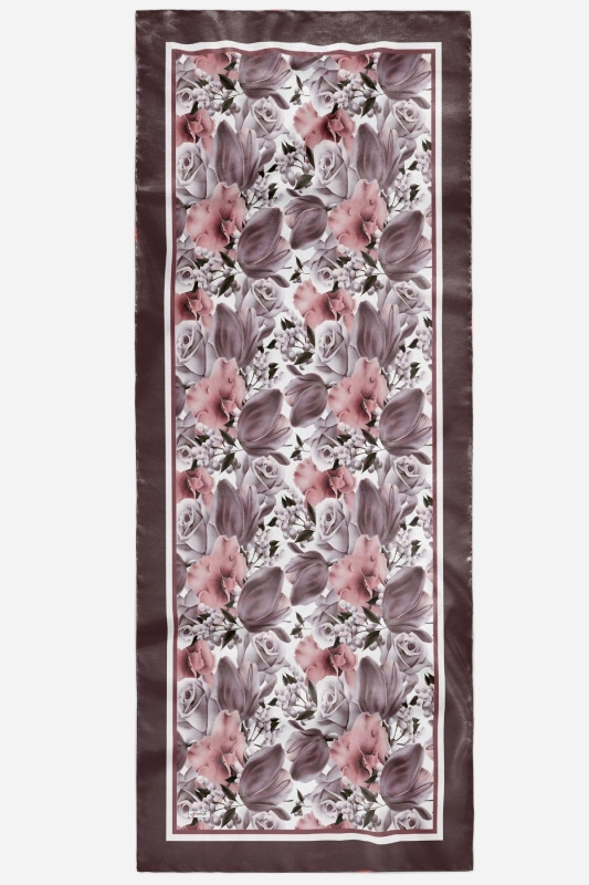 Soft Gül Desen Lavanta Soft Pamuk Şal - 4