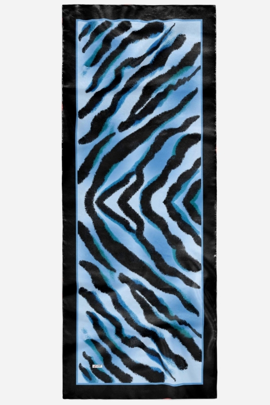 Zebra Desen Siyah Soft Pamuk Şal - 6