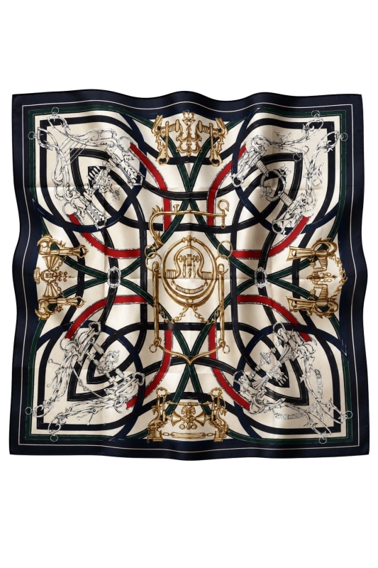 Kemer Desen Yeşil-Kırmızı Soft Fular Eşarp 90x90 cm - 4