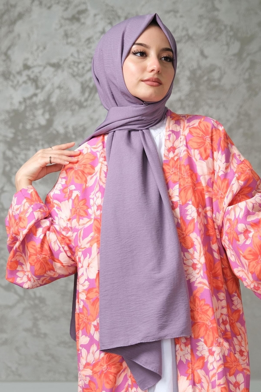 Afvente Pamuk Cazz Şal Lavanta - 2